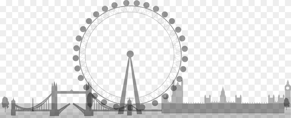 Skyline Clipart, Fun, Amusement Park, Ferris Wheel Png Image