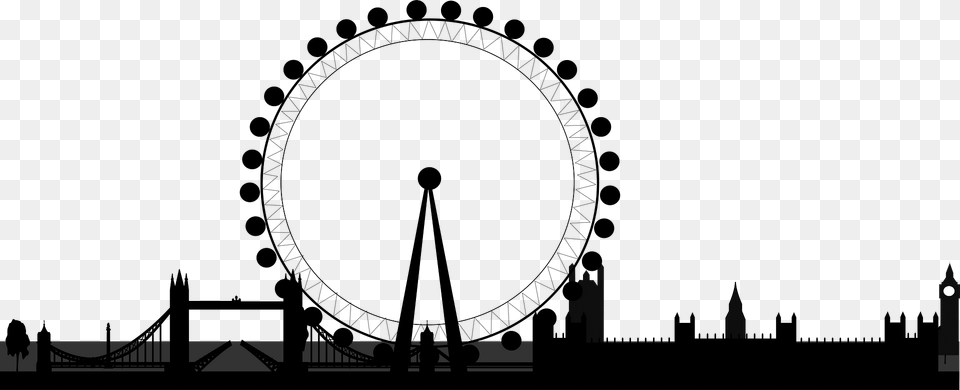 Skyline Clipart, Amusement Park, Ferris Wheel, Fun Png
