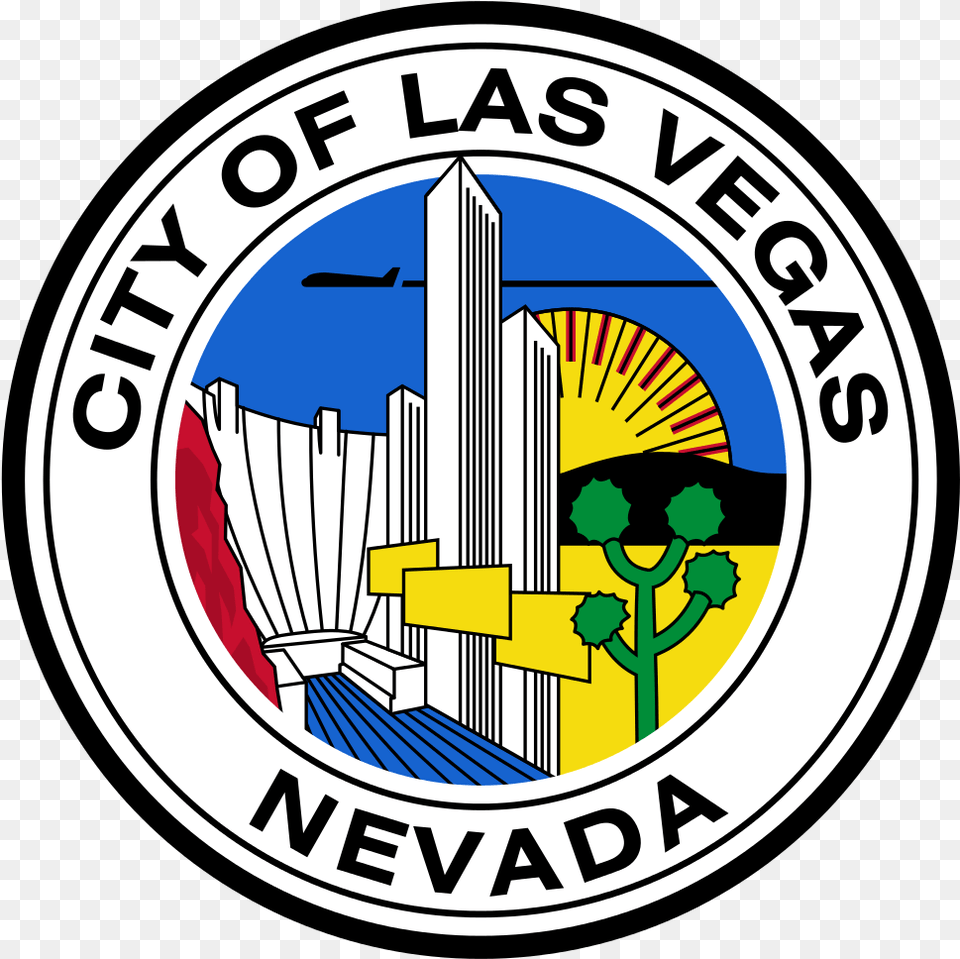 Skyline Clipart Fallout New Vegas City Of Las Vegas Seal, Logo, Emblem, Symbol Free Png