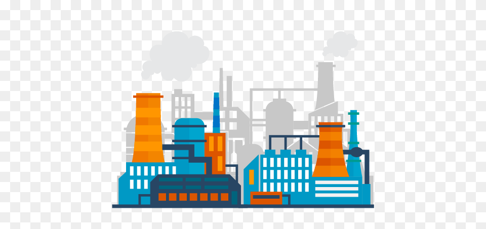 Skyline Clipart Industry, Architecture, Building, Factory, Power Plant Free Png Download