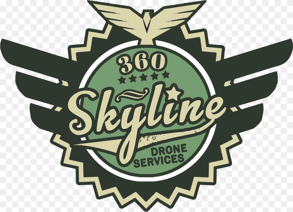 Skyline Drone Services Label, Logo, Badge, Symbol, Emblem Png Image