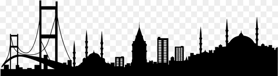 Skyline Shanghai Silhouette, City, Arch, Architecture, Nature Png Image