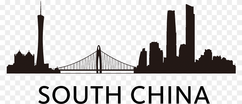Skyline Silhouette Logo Mira Design Black China City Silhouette, Architecture, Building, Factory Png Image