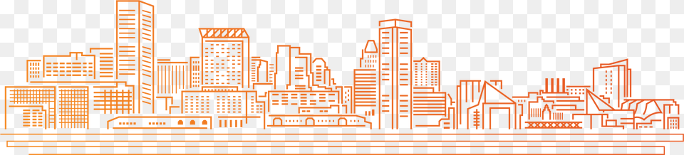 Skyline Transparent Cartoons Baltimore Skyline Line City, Metropolis, Urban, Architecture Free Png Download