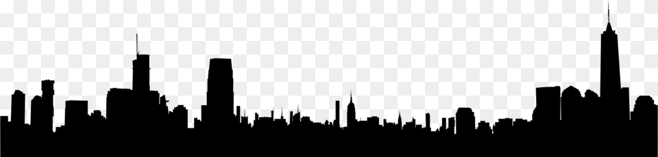 Skyline Under Cc0 License, Gray Free Png Download