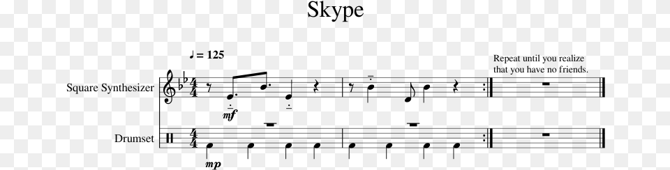 Skype Call Piano Sheet Music, Gray Free Png