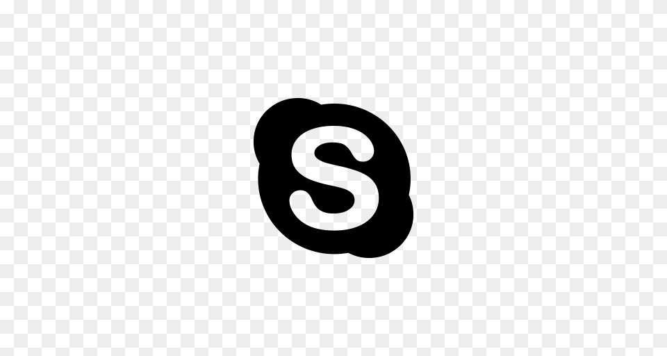 Skype Icon, Gray Png