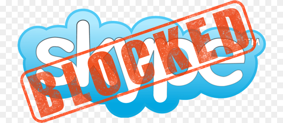 Skype Icon Blocked Stamp, Logo, Sticker, Dynamite, Weapon Free Png Download