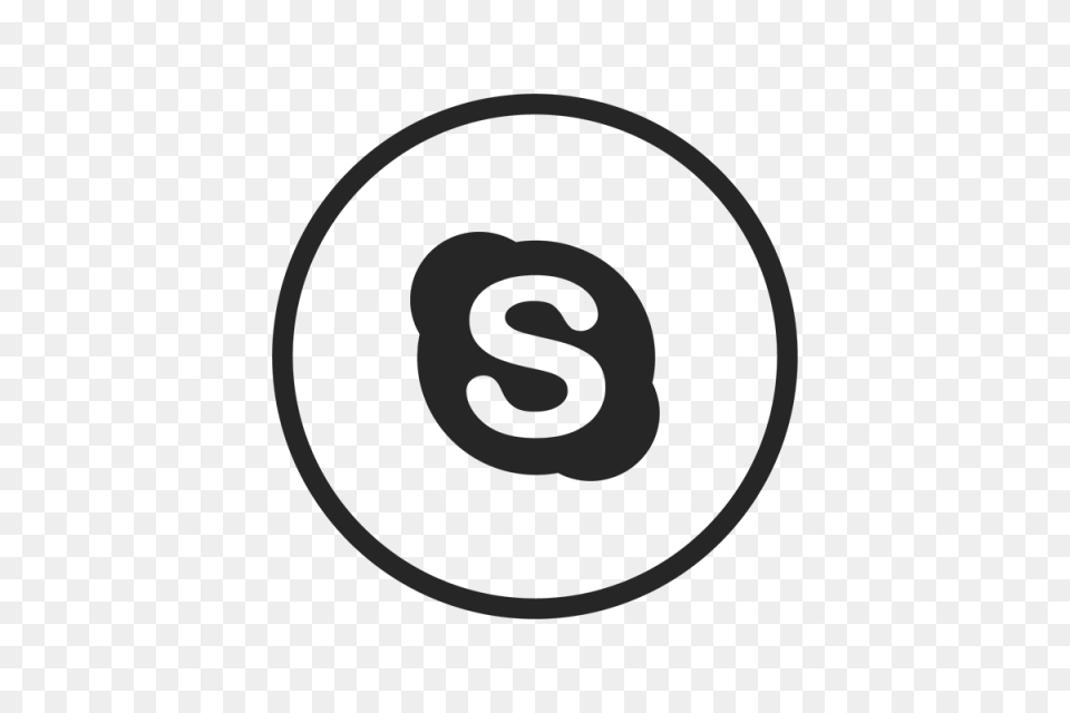 Skype Icon Skype Black White And Vector For Download, Symbol, Text, Number Free Png
