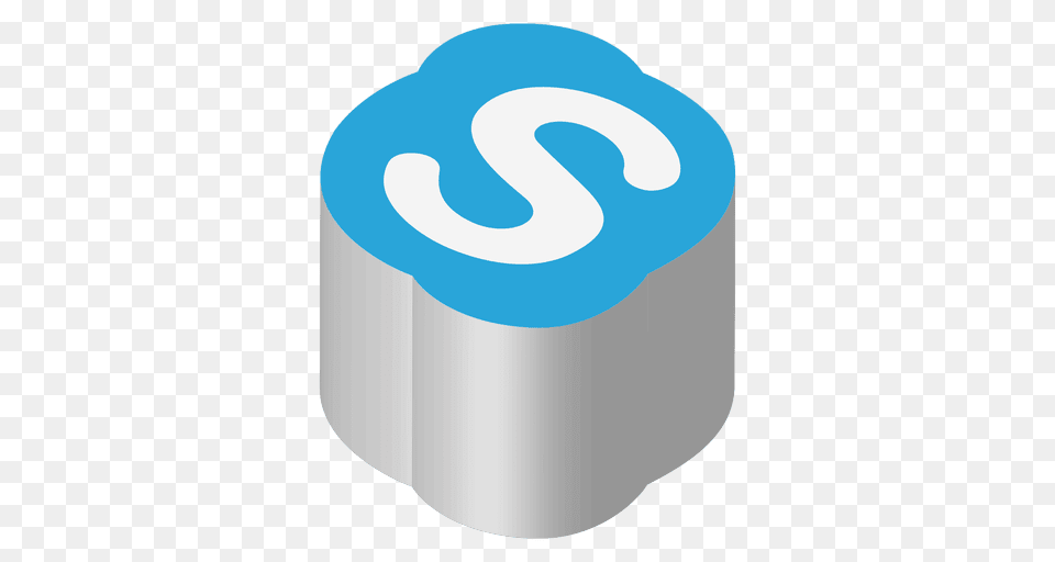 Skype Isometric Icon, Symbol, Text, Number Free Transparent Png
