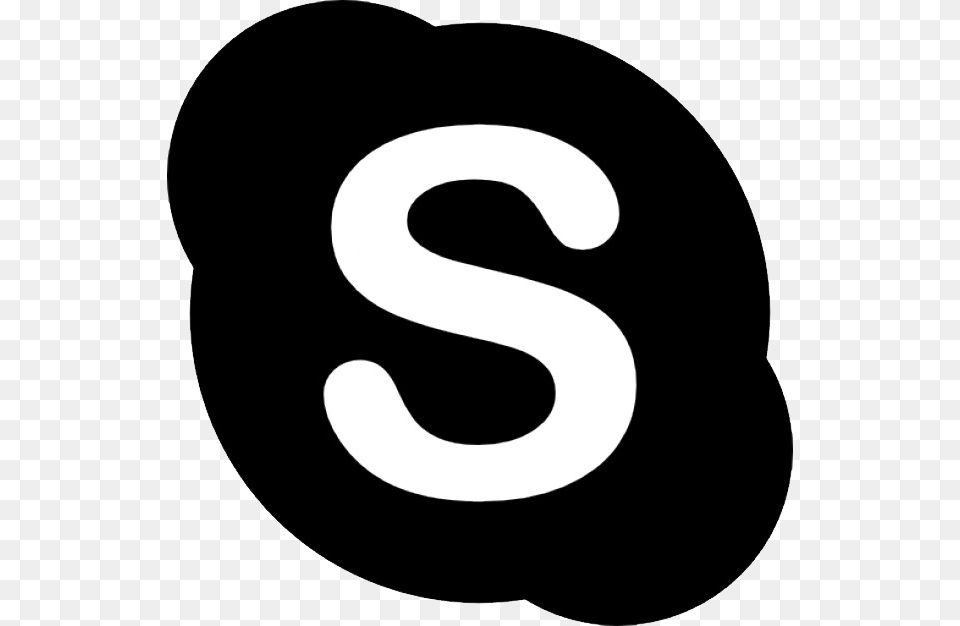 Skype Logo Logo Black And White, Symbol, Text, Number Png