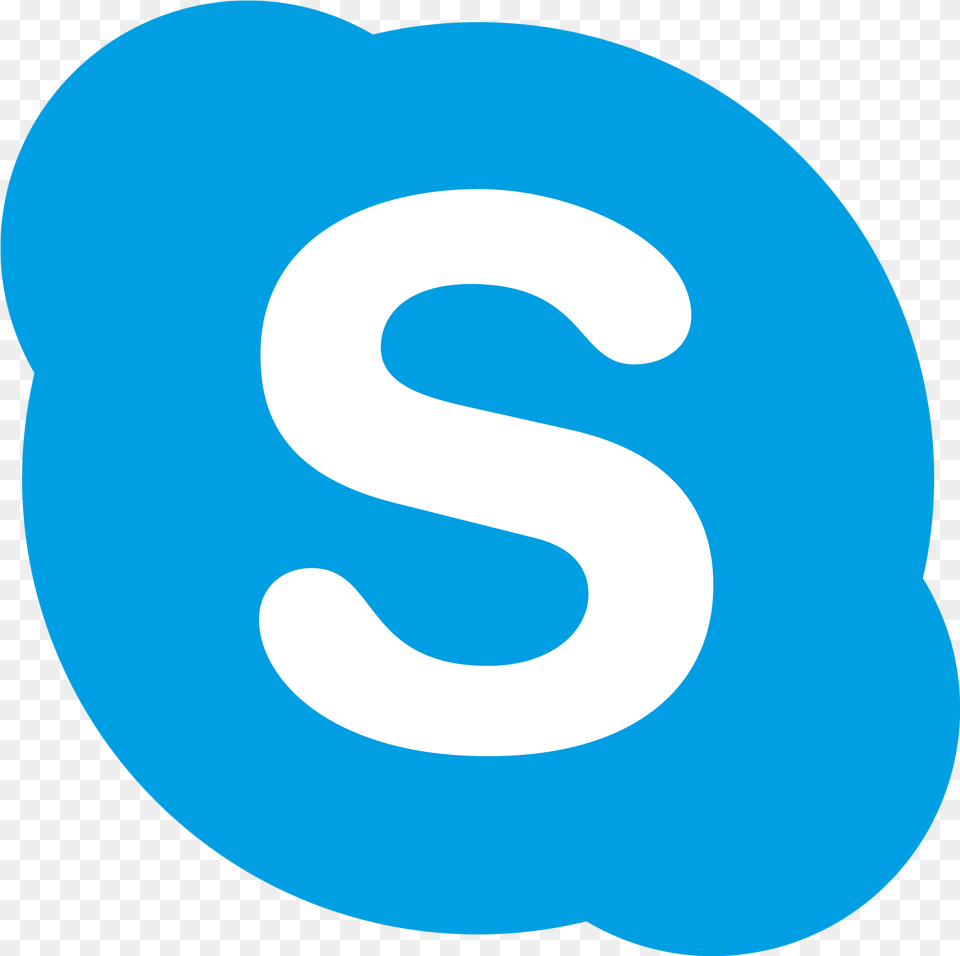 Skype Logo Transparent Icon 2 With Blue Circle, Text, Symbol, Number Png Image