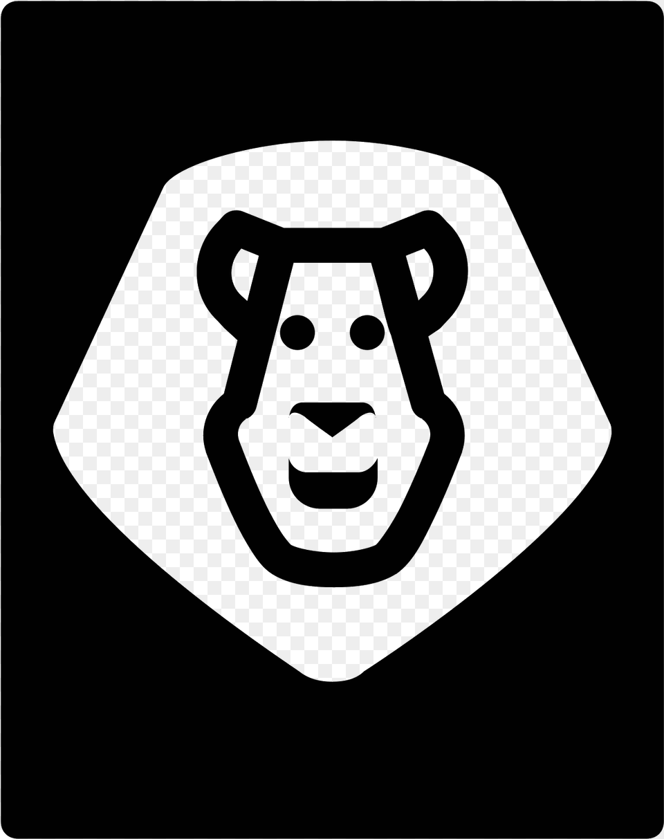 Skype Monkey Emblem, Gray Free Png Download