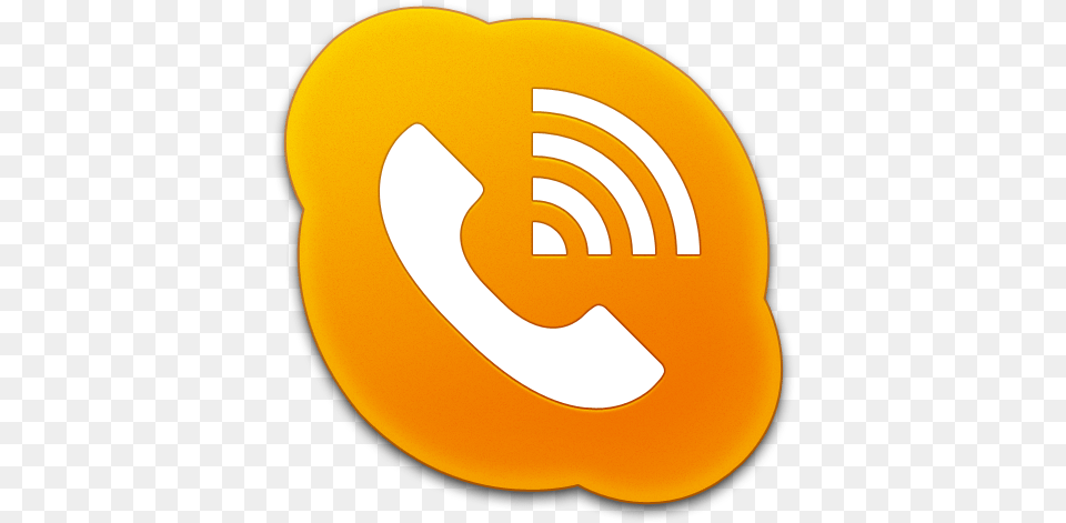 Skype Phone Alt Orange Icon Skype Icons Softiconscom Skype Phone Call Icon Svg, Food, Fruit, Produce, Plant Free Png Download