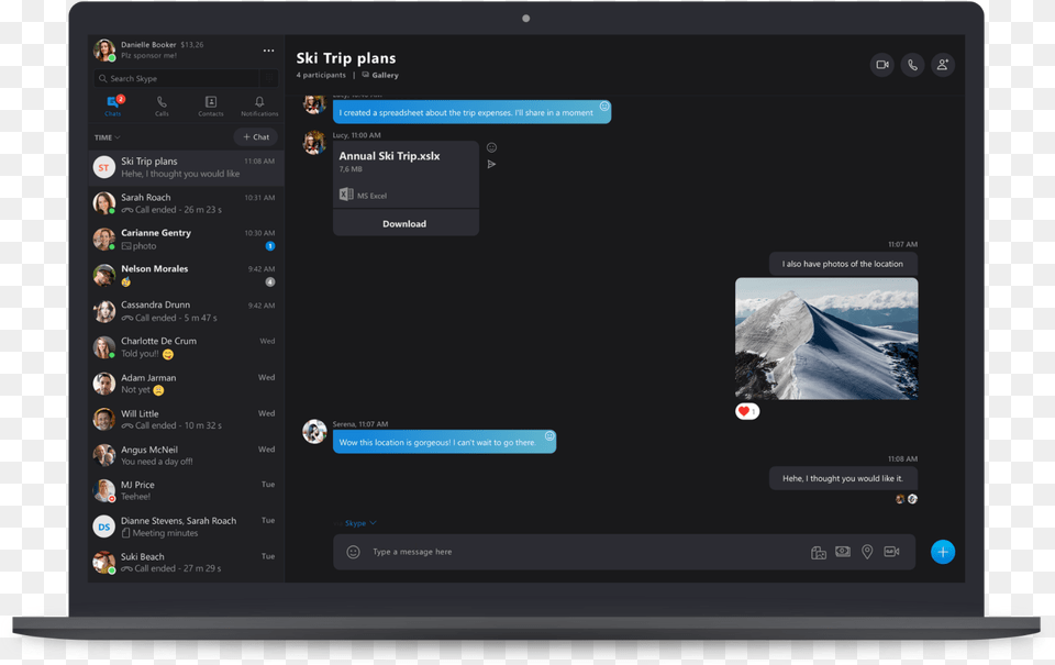 Skype Redesign, Computer, Electronics, Laptop, Pc Free Png