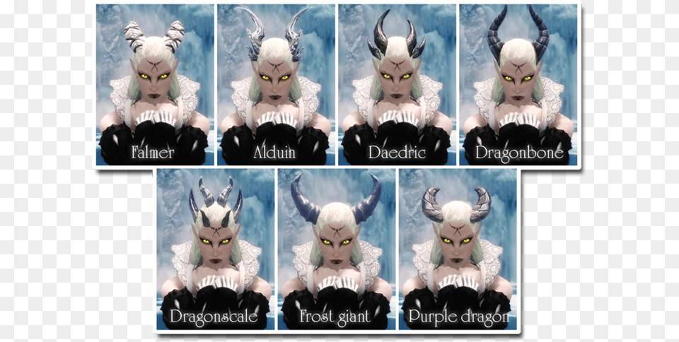 Skyrim Demon Horns Mod, Art, Collage, Baby, Person Png Image