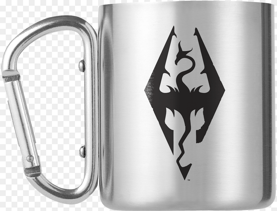 Skyrim Dragon Symbol Carabiner Mug Skyrim Dragon Symbol Carabiner Mug, Cup, Animal, Antelope, Mammal Png Image