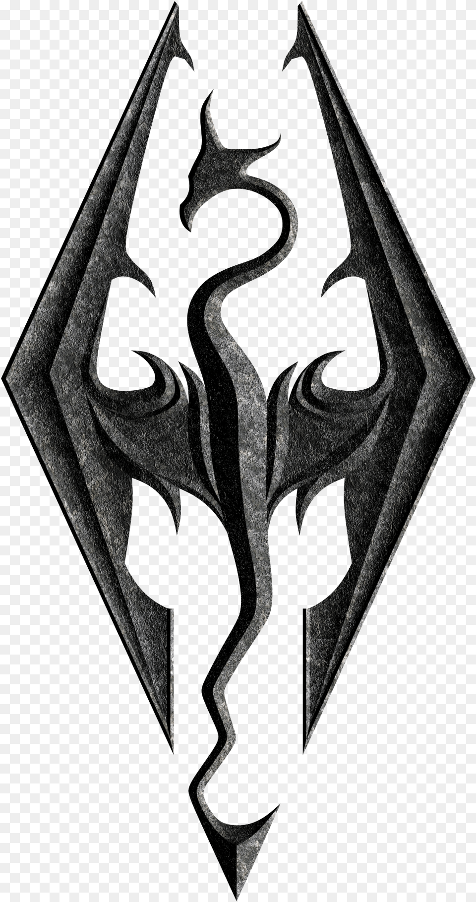 Skyrim Dragon Symbol Skyrim Dragon Logo, Weapon, Animal, Dinosaur, Reptile Png Image