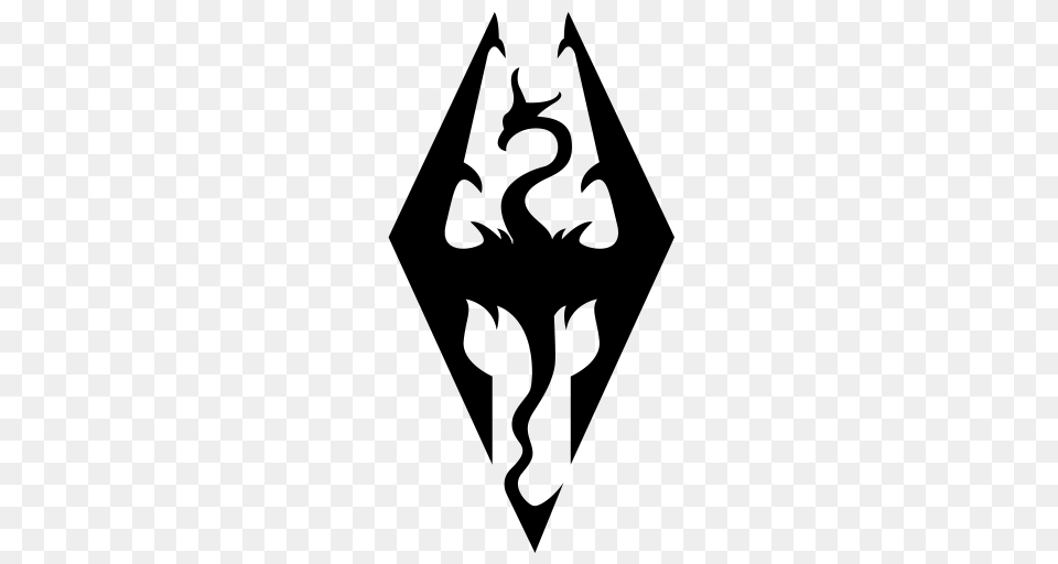 Skyrim Icon, Gray Free Png