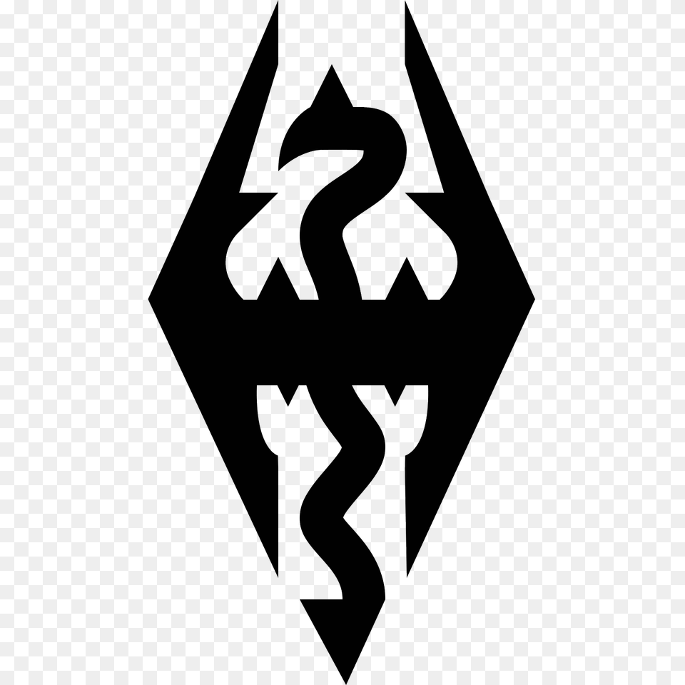 Skyrim Icon, Gray Free Transparent Png
