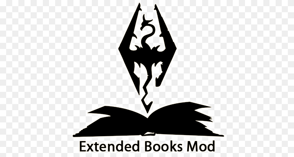 Skyrim Remove Black Books Mod Skyrim Logo Svg, Stencil, Person, Weapon Free Transparent Png