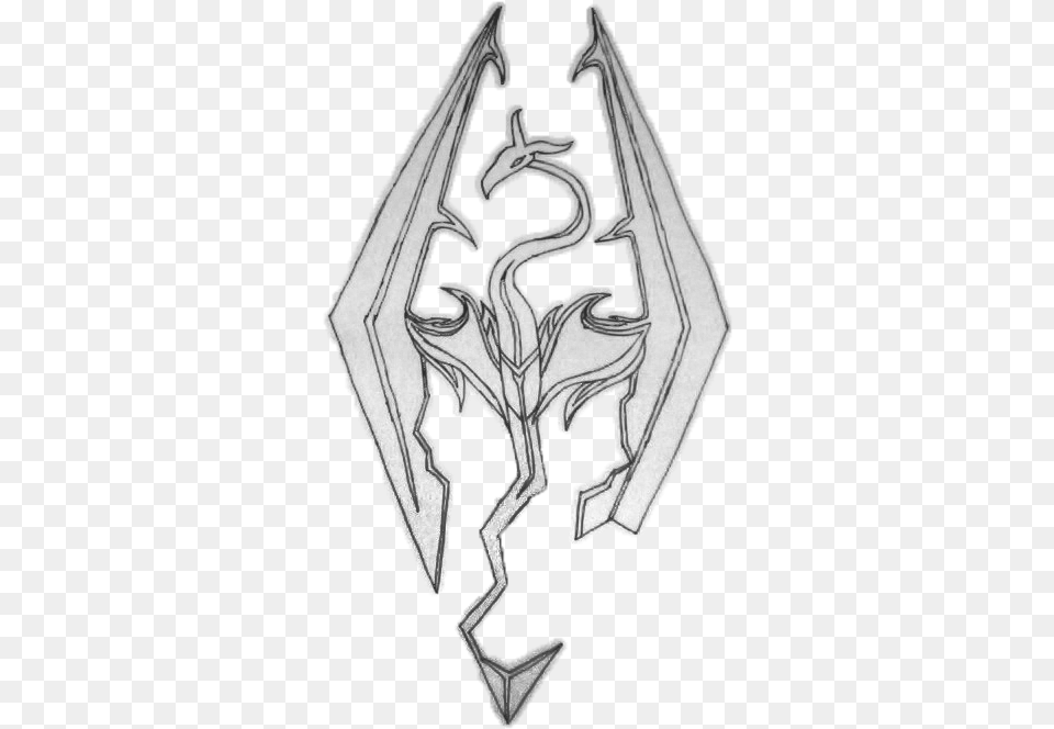 Skyrim Skyrim Dovahkiin Symbol, Weapon, Cross, Accessories Png Image
