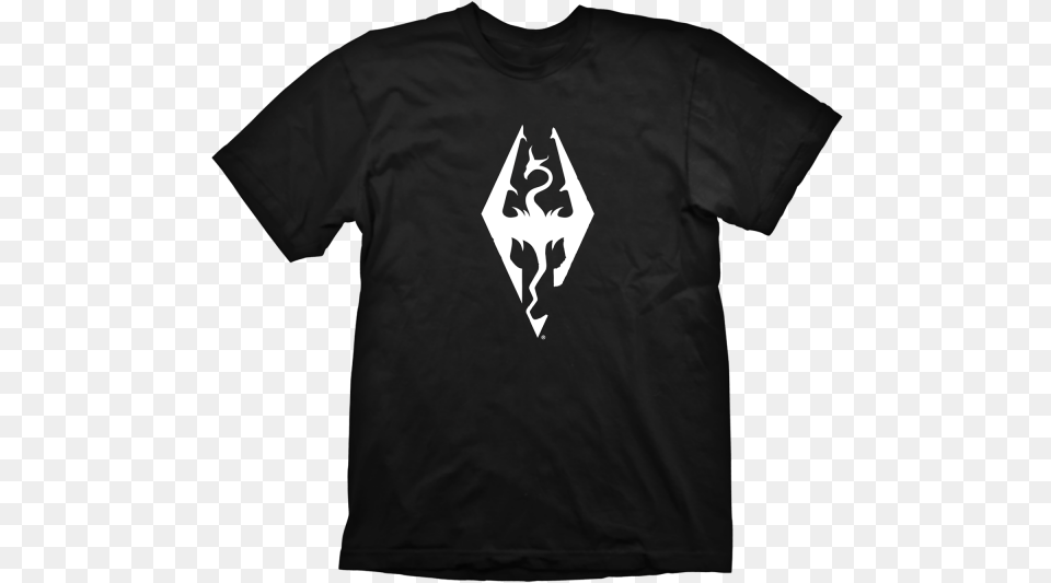 Skyrim T Shirt Dragon Symbol Bioshock Plasmid T Shirt, Clothing, T-shirt, Logo, Weapon Free Transparent Png