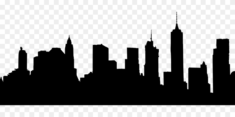 Skyscraper Silhouette Image, Gray Free Transparent Png