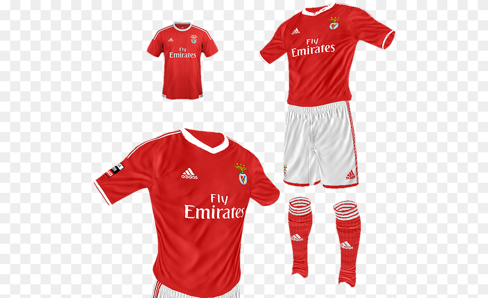 Sl Benfica Home By Kisake Minikit Kits Sl Benfica 2019 Fifa, Clothing, Shirt, Jersey, Person Free Transparent Png