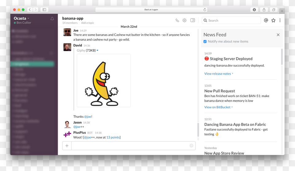Slack News Feed Mockup Peanut Butter Jelly Time, File, Webpage, Person, Baby Png