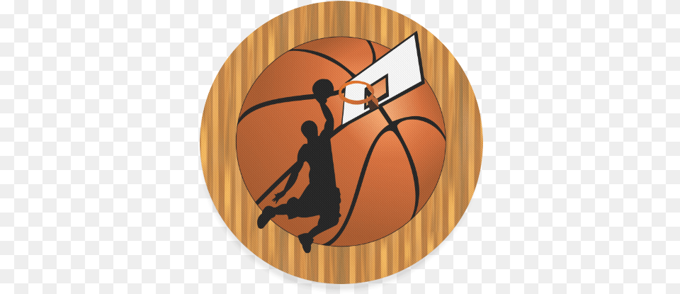 Slam Dunk Basketball Player Round Coaster, Ball, Basketball (ball), Sport, Person Free Png