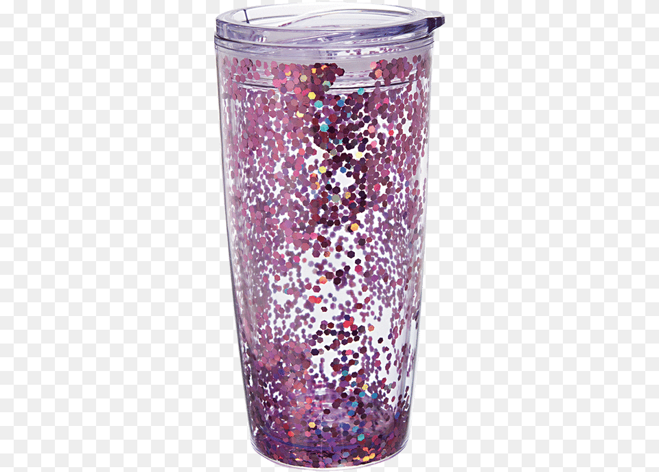 Slant Pink Confetti Travel Tumbler, Jar, Paper, Bottle, Shaker Free Png Download