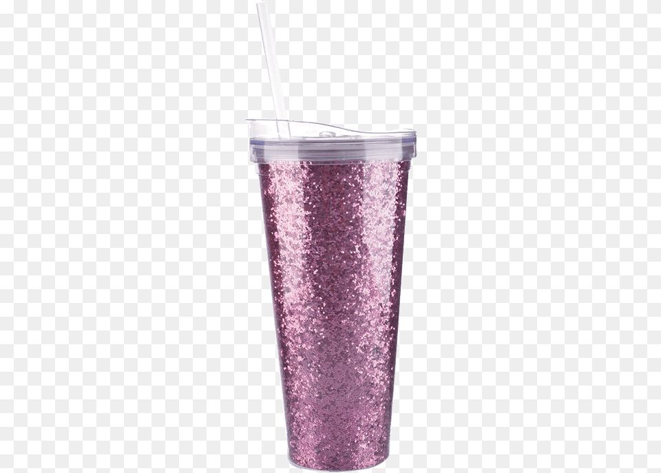 Slant Pink Glitter Plastic Tumbler Health Shake, Beverage, Juice, Smoothie, Bottle Free Transparent Png