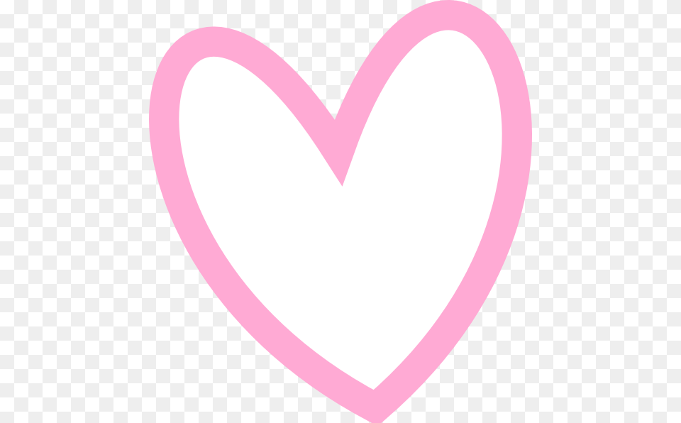 Slant Pink Heart Outline Clip Art At Clker Small Pink Heart Outline, Bow, Weapon Png Image
