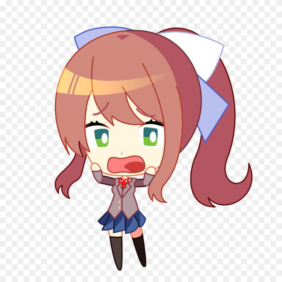 Slap Her Into Your Memes For Cuteness Ddlc, Baby, Book, Comics, Person Png Image