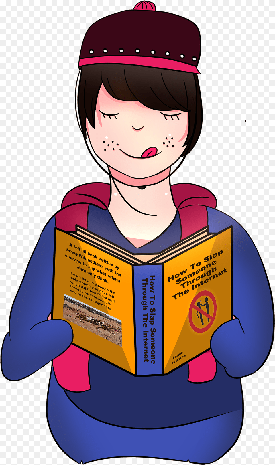 Slap Someone Through The Internet Book Reading, Person, Publication, Baby, Comics Png Image