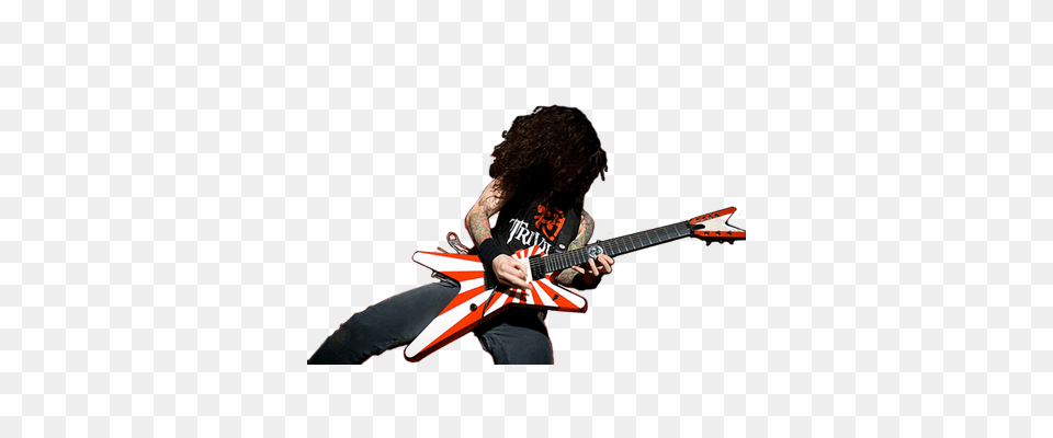 Slash Red White Guitar Transparent, Musical Instrument, Adult, Person, Woman Png