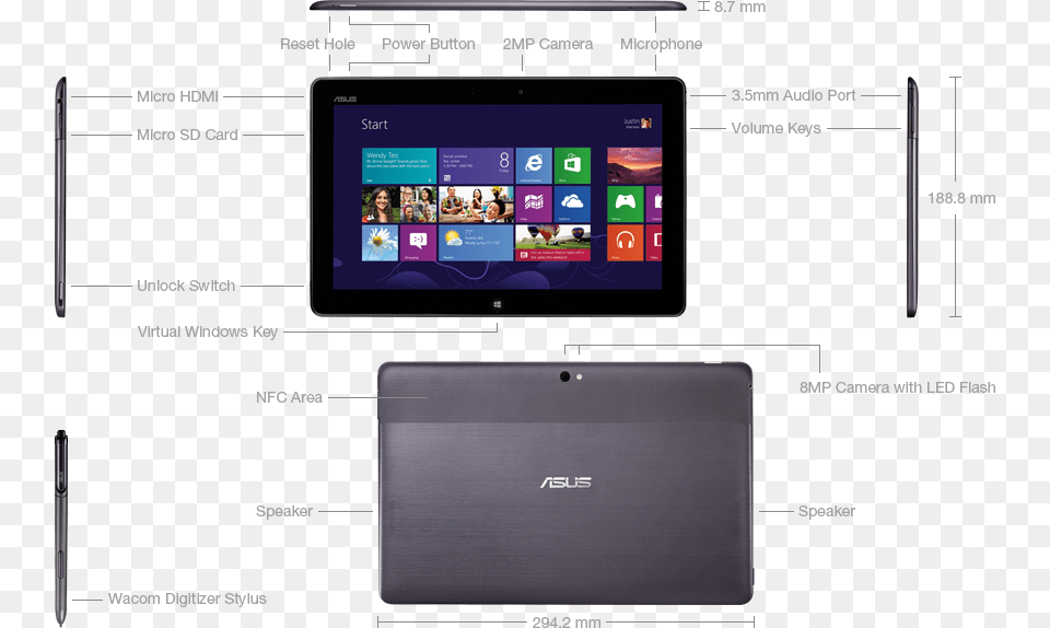 Slate Diagram Asus Tablet Gmbh, Computer, Tablet Computer, Electronics, Laptop Png