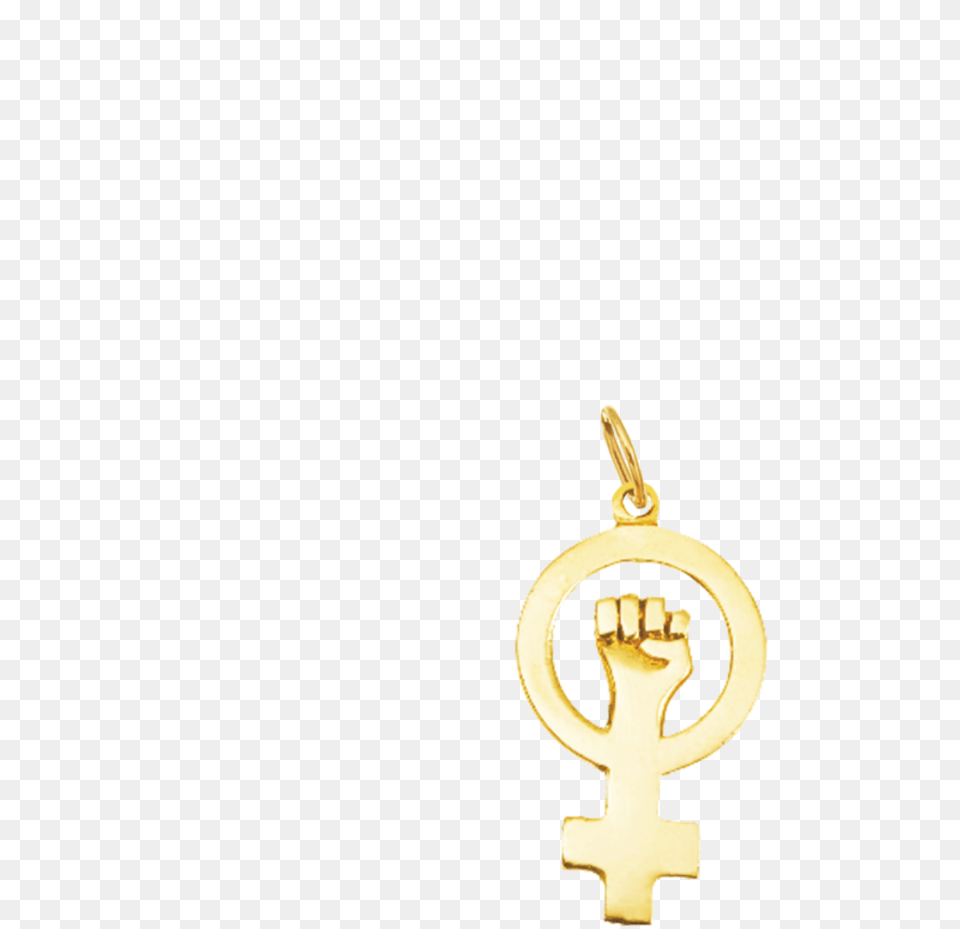 Slate Female Empowerment Charm Solid, Gold, Cross, Symbol, Accessories Png