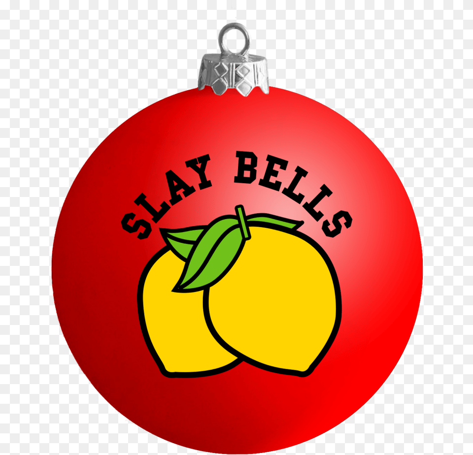 Slay Bells Red Satin Ball Ornament 12 Us Beyonce Circle, Food, Fruit, Plant, Produce Png