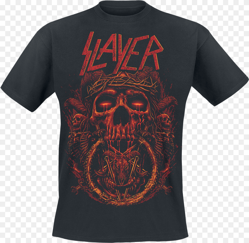 Slayer Crown Of Thorns T Shirt Blackt Shirt Blackcrown Of Rammstein Puppe T Shirt, Clothing, T-shirt Free Png