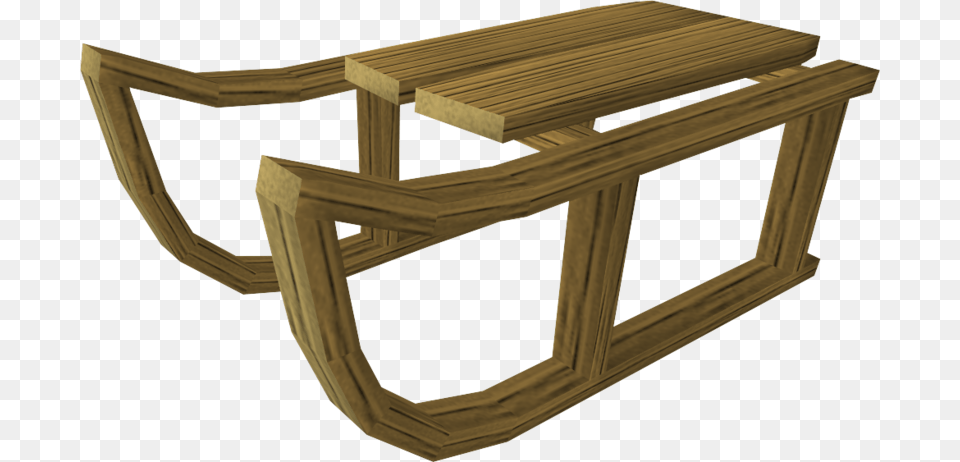 Sled Detail Sled Runescape, Furniture, Table, Wood, Sword Png