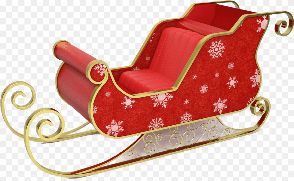 Sled Transparent Picture Santa Claus Sled Toy, Furniture, Bed Png