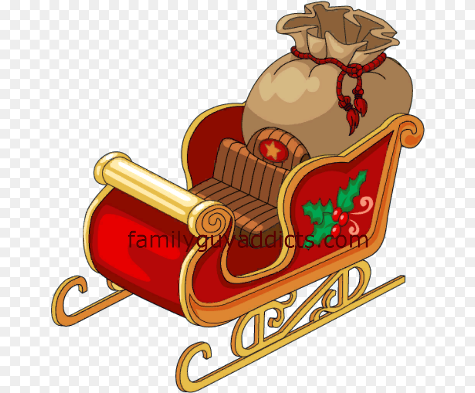 Sledding Drawing Santa39s Slay Santa39s Sleigh With Sack, Furniture, Dynamite, Weapon, Bed Free Transparent Png
