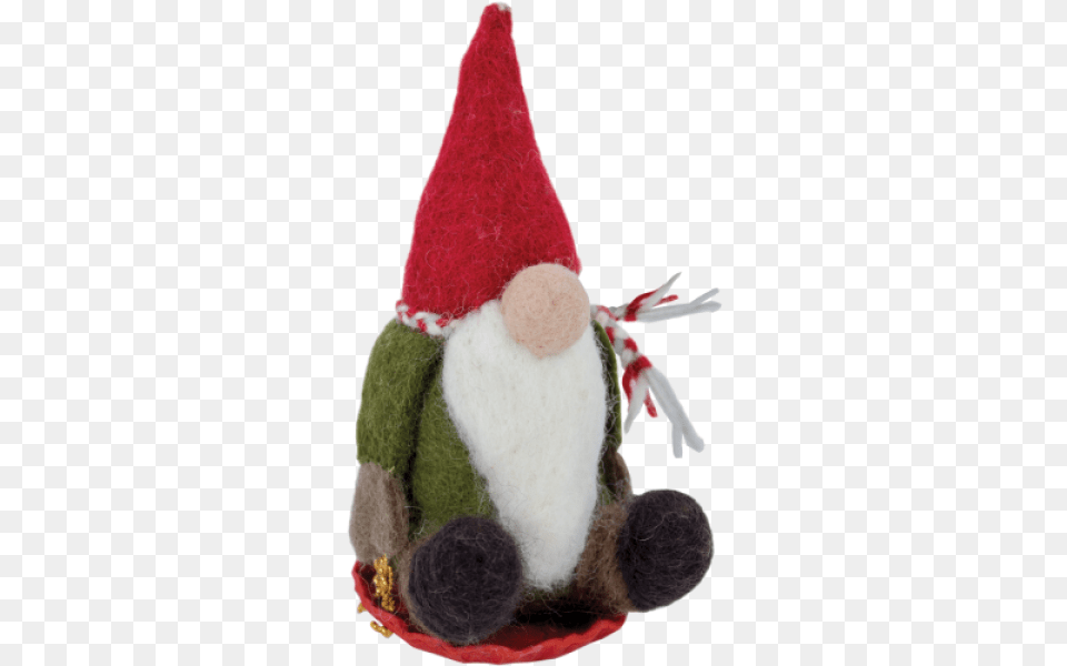 Sledding Gnome Ornament Stuffed Toy, Clothing, Hat, Plush, Party Hat Free Png Download