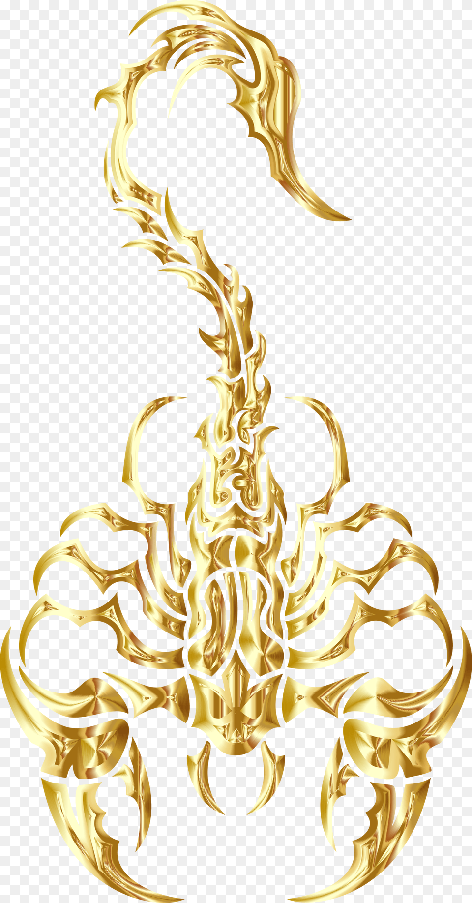 Sleek Tribal Scorpion Gold Clip Arts Scorpion Gold, Electronics, Hardware, Person Free Transparent Png
