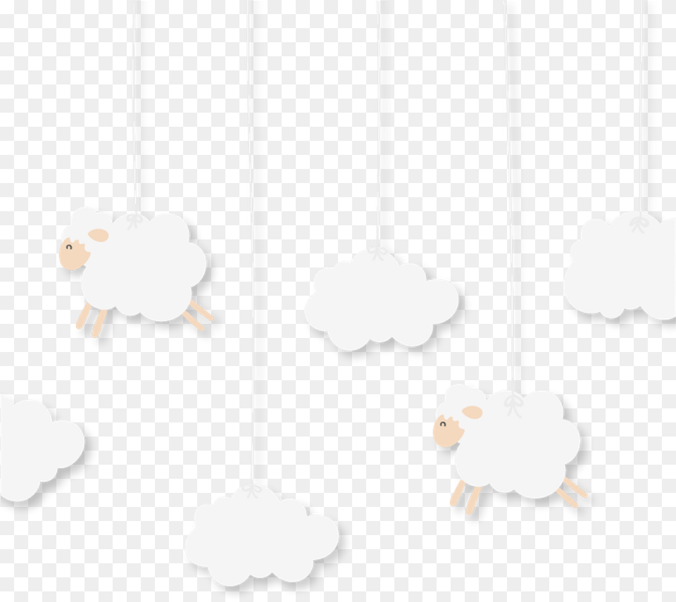 Sleep Countingsheep Sheep Babies Baby Borders Border Cloud Sheep Clipart, Accessories, Earring, Jewelry, Chandelier Free Png Download