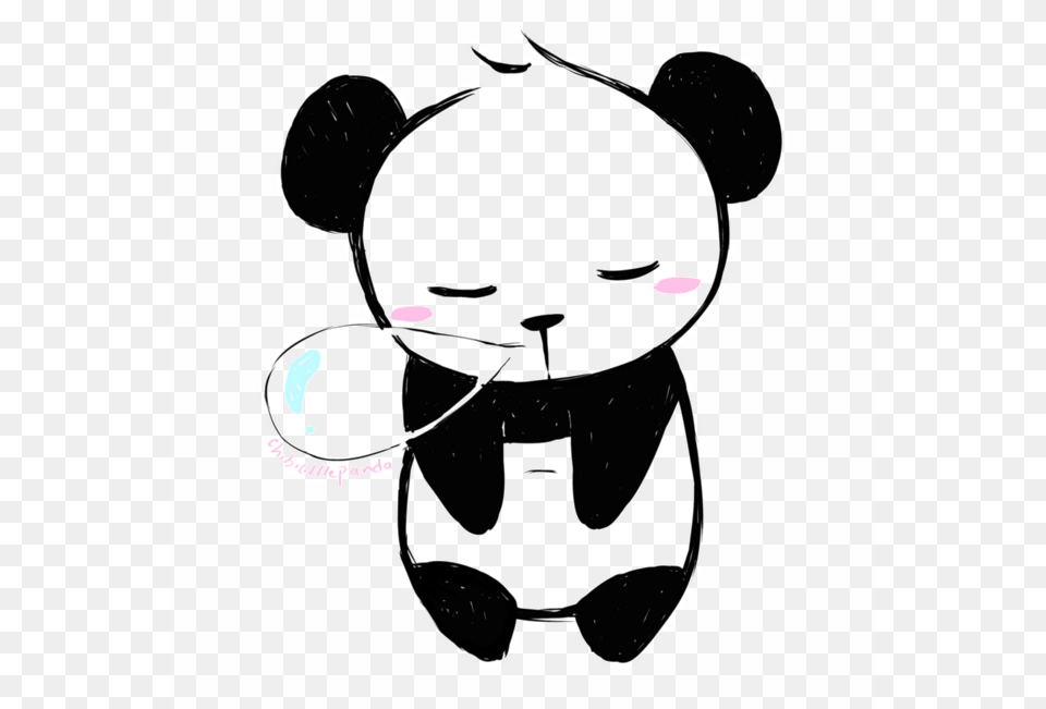 Sleep Cute Chibi Panda, Stencil, Face, Head, Person Free Png