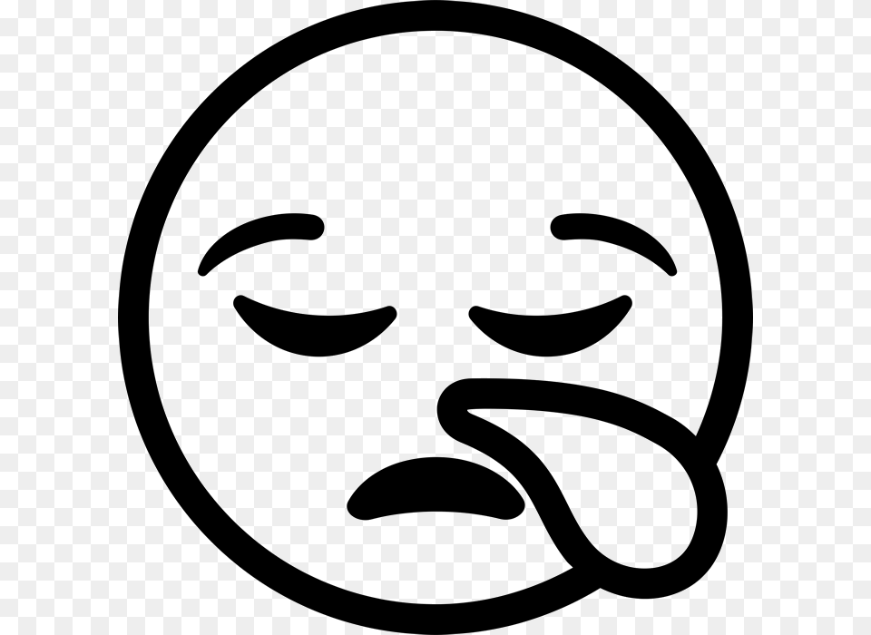Sleep Emoji, Stencil, Sticker, Person Free Png Download