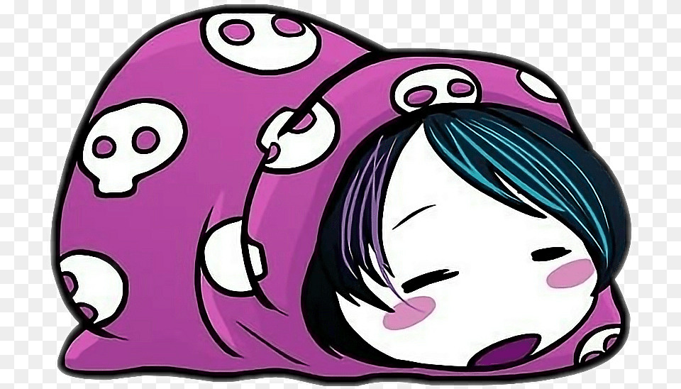 Sleep Girl Sleeping Girl Sticker, Publication, Book, Comics, Purple Free Png